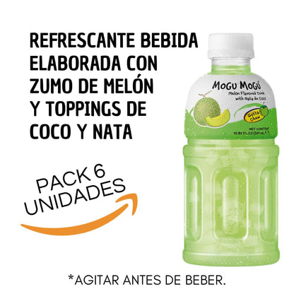 Bebida Mogu Mogu 320ml. Pack 6 Unidades. (6 Botellas) (Melén)