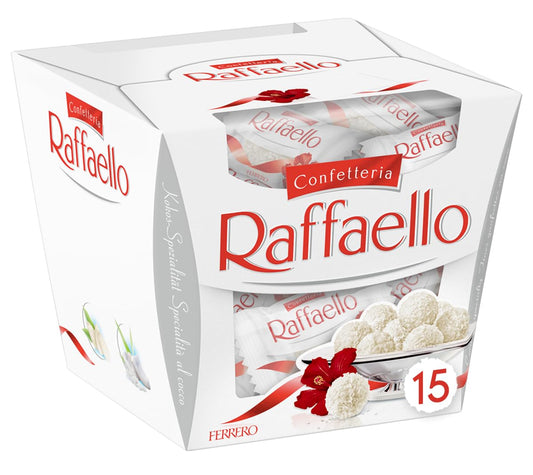 Ferrero - Chocolate Raffaello Caja Regalo - (1 x 150g, 15 Piezas)