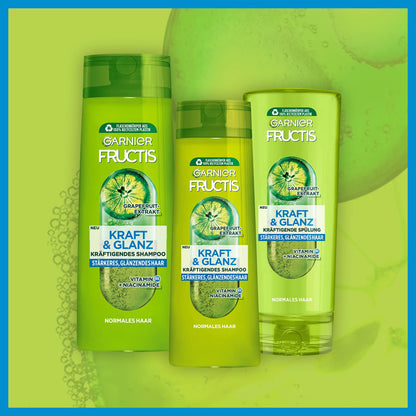 Garnier Fructis - Champú de fuerza y brillo XXL - para un cabello más fuerte y brillante, formato maxi, 1000 ml