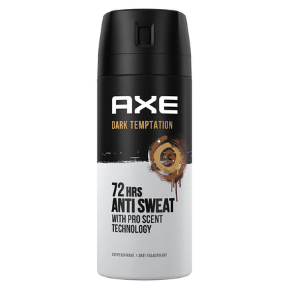 Axe Desodorante para Hombre Antitranspirante Dark Temptation 150ml - Pack de 6 - Aerosol - Fresco