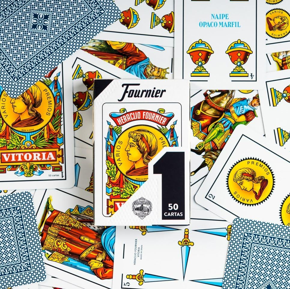 Fournier F20991 - Baraja espańola Nş 1, 50 cartas, surtido: colores aleatorios