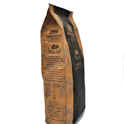 Cafe en Grano Tostado Abbantia Gourmet Edition Kilo - Mezcla 80/20-1 Kg - Café Especialidad Gourmet