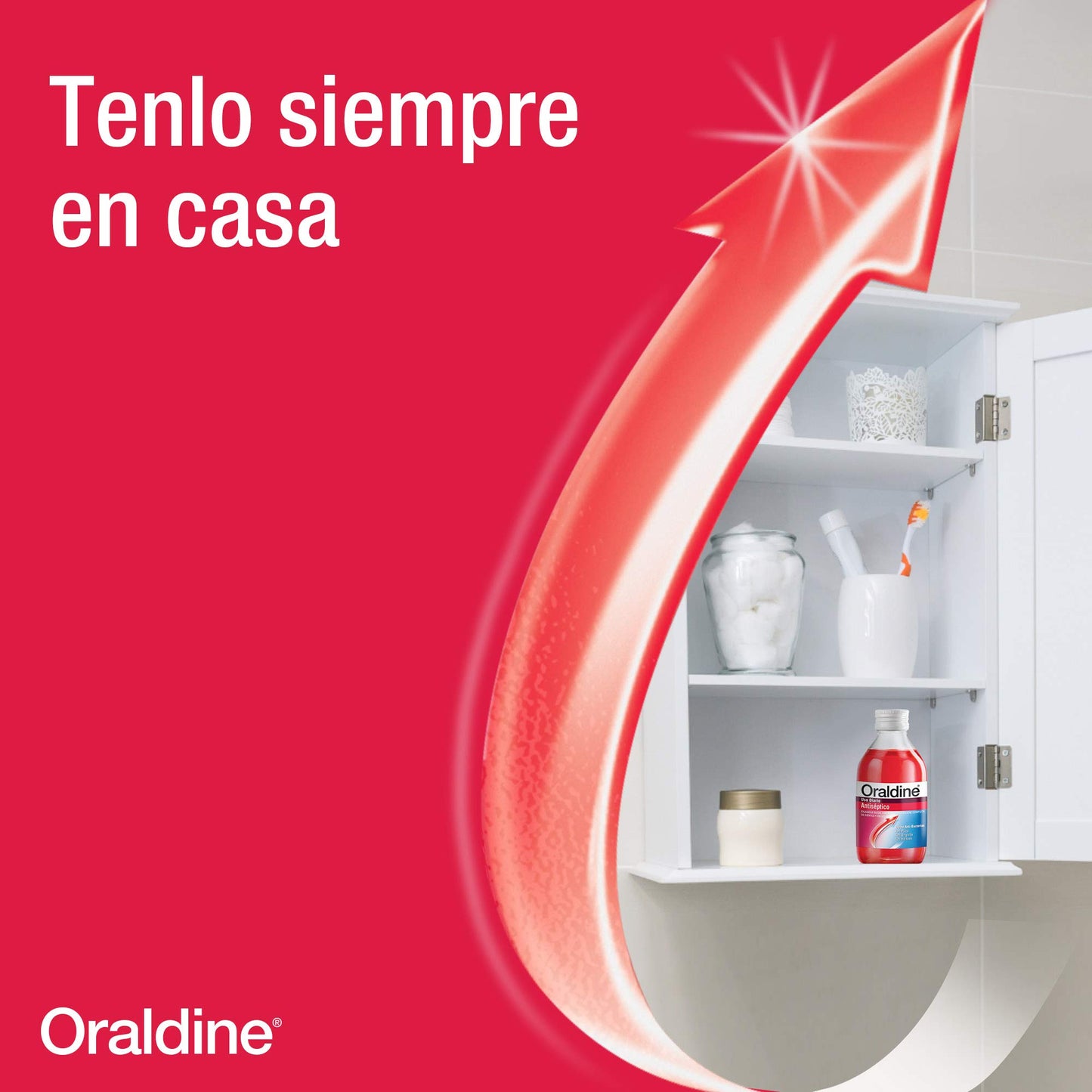 Oraldine, Colutorio De Uso Diario Líquido, Antiséptico y Antifúngico, Previene Gingivitis y Aftas, Pack de 400 ml y 200 ml