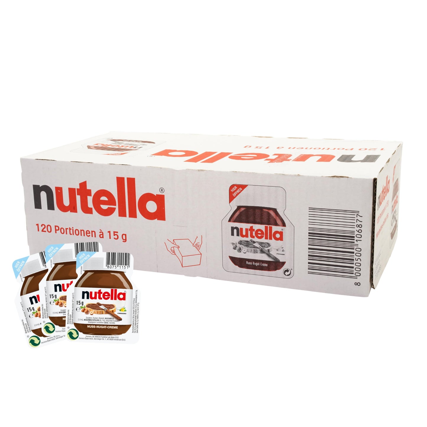 Nutella Pack 120 Porciones de 15 Gramos