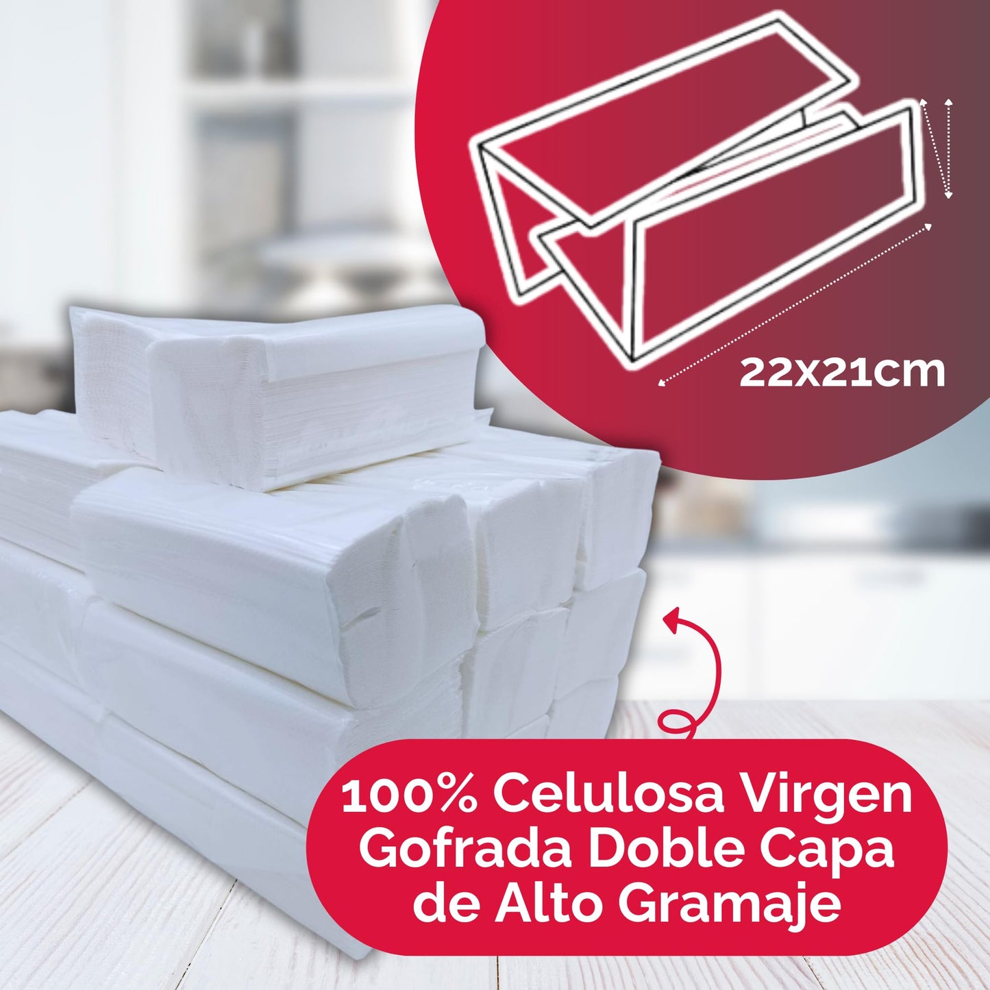 Papel Secamanos Zig Zag - 3000 Unidades - Toallas Papel Plegadas Doble Capa - 20 Paquetes x 150 Unidades - Desechables - Toallas para Dispensador