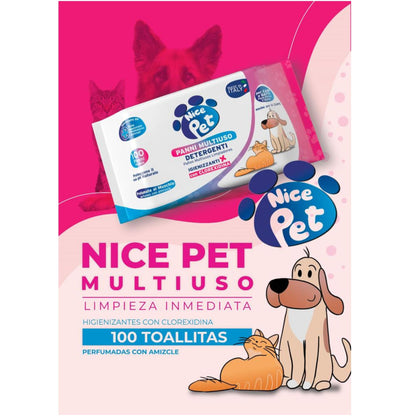 TOALLITAS para PERROS | Toallitas Higiénicas para Mascotas | 100 Unidades | con CLORHEXIDINA | Protegen PH Natural | Perfumadas con Almizcle