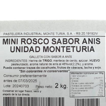 Pastas Monteturia Caja 2 Kilos