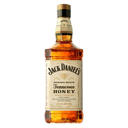 Jack Daniel's Honey Whiskey, Combina Jack Daniel?s Tennessee Whiskey y un Toque de Miel, Sabor Caramelo, 35% Vol. Alcohol, 1Litro