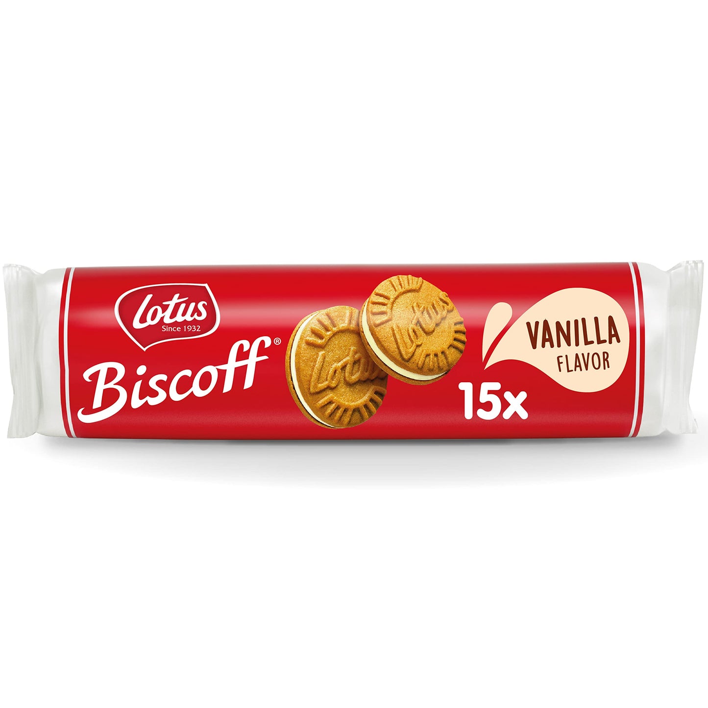 Lotus Biscoff | Galletas Rellenas de Crema Biscoff | Vegana | Sin Aromas Artificiales ni Colorantes | 15 Galletas por Pack | 9 x 150g (1,35kg)