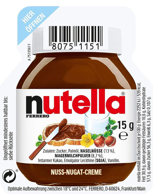 AZALA? Nutella crema para untar de avellanas y cacao 60 x 15g