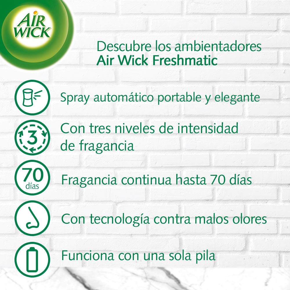 Air Wick Freshmatic Aparato y Recambio de Ambientador Spray Automático, Aroma a Nenuco