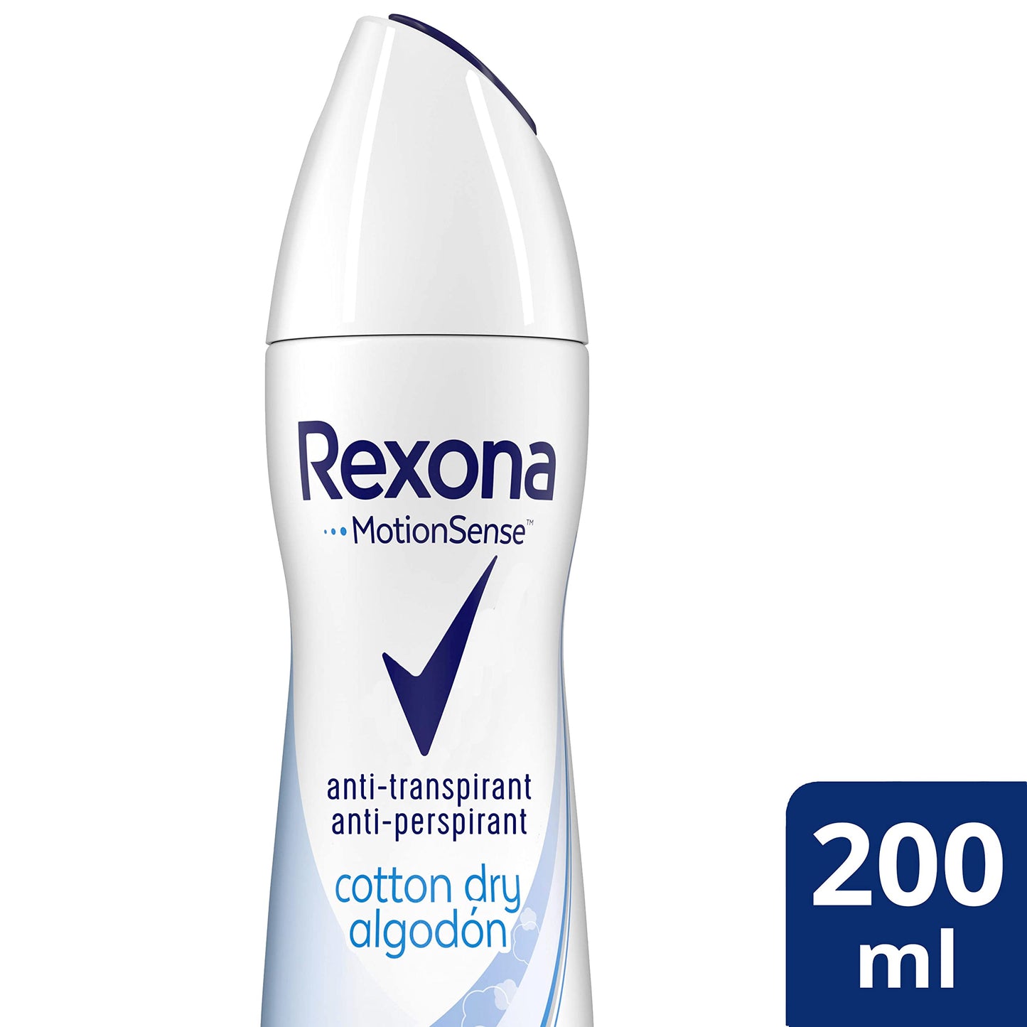 Rexona Desodorante Aerosol Antitranspirante para mujer Cotton Dry 200ml - Pack de 6