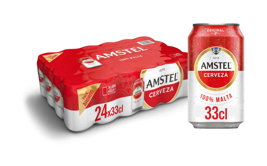 Amstel Cerveza Lager Pack Lata, 24 x 33cl