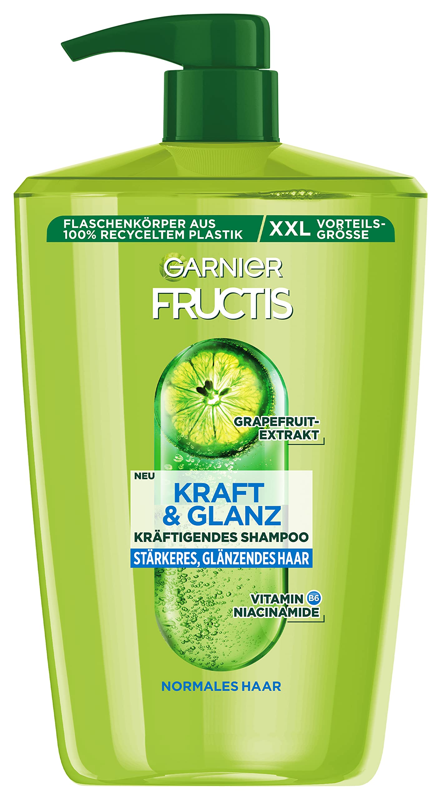 Garnier Fructis - Champú de fuerza y brillo XXL - para un cabello más fuerte y brillante, formato maxi, 1000 ml