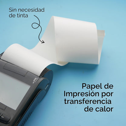 Pack Rollos de Papel Térmico 57x55x12mm - Papel para Tickets de Datáfonos, Cajas Registradoras y TPV - Sin BPA, Calidad y Durabilidad