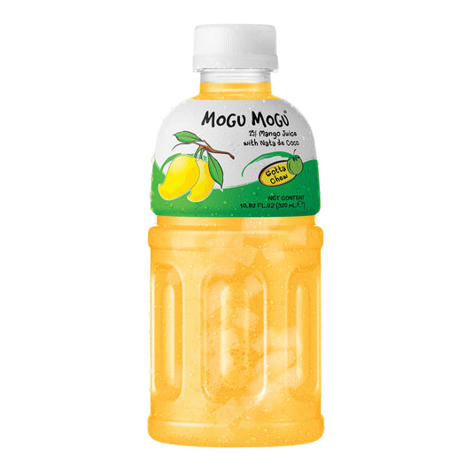 Mogu Mogu Jugo de Frutas con Nata De Coco, 10.82 Fl Oz (Mango, 24 unidades)