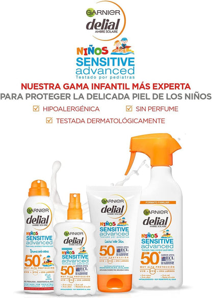 Protector Solar Delial Kids - IP50 - Pack de 2 Unid - Tubo 150 ml - Delial Ni?os Sensitive Advanced