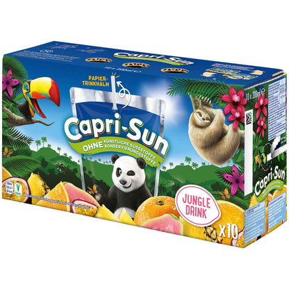 Capri-Sun Jungle - Bebida de Frutas Zumo Natural (4  x 10 de 0,2L) - Deliciosa Mezcla de Frutas Tropicales Sin Conservantes