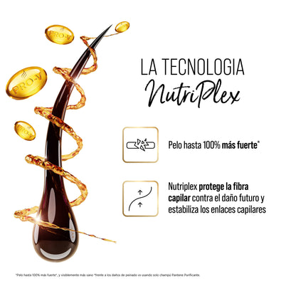 Pantene Champú Repara & Protege Nutri Pro-V, fórmula Pro-V + antioxidantes, para cabello débil y dañado, 340ML