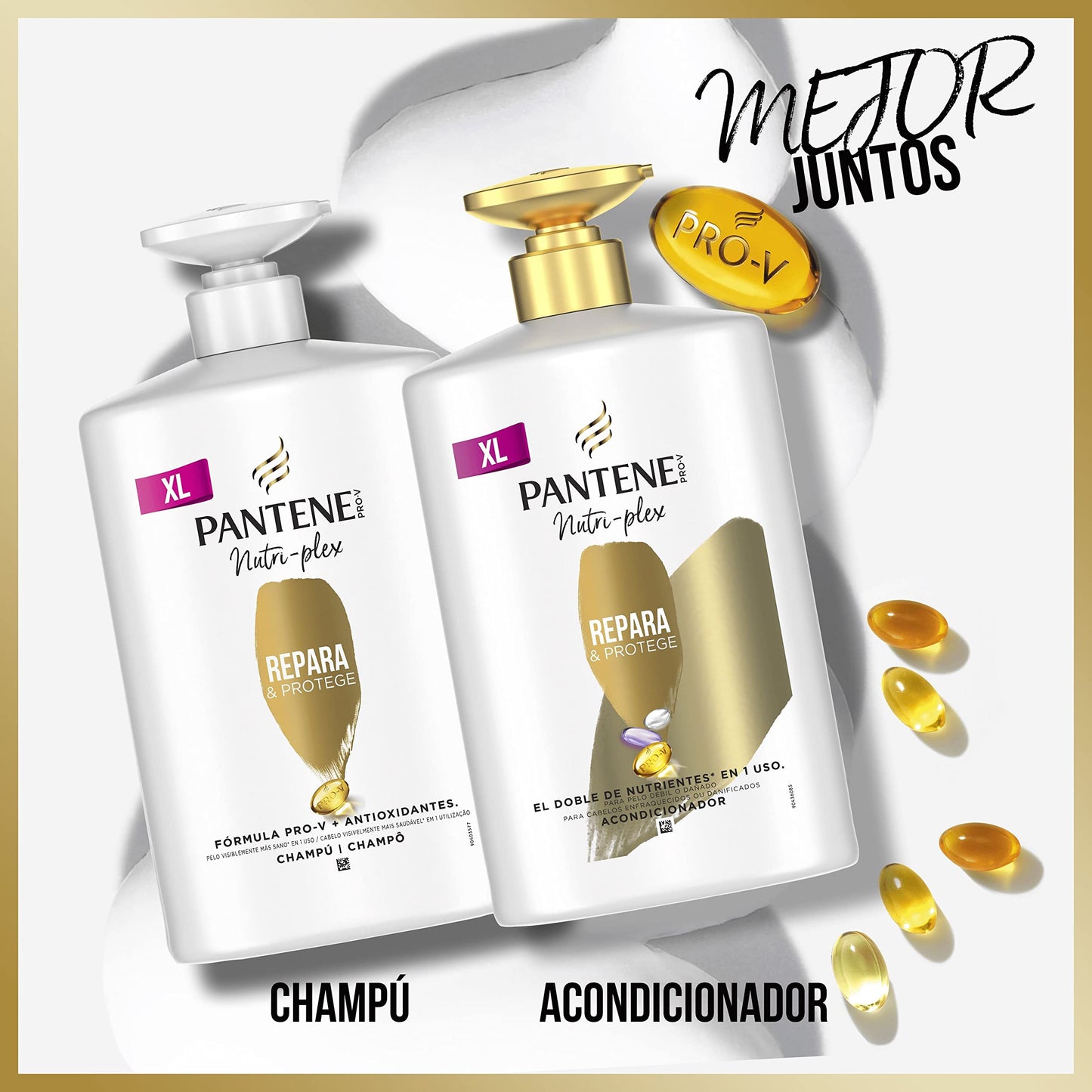 Pantene Acondicionador Nutri-Plex Repara Y Protege, Doble De Nutrientes Con 1 Uso, Pelo Seco Y Dańado, 1000 ML