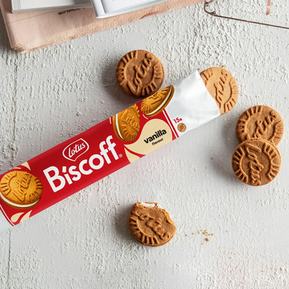 Lotus Biscoff | Galletas Rellenas de Crema Biscoff | Vegana | Sin Aromas Artificiales ni Colorantes | 15 Galletas por Pack | 9 x 150g (1,35kg)