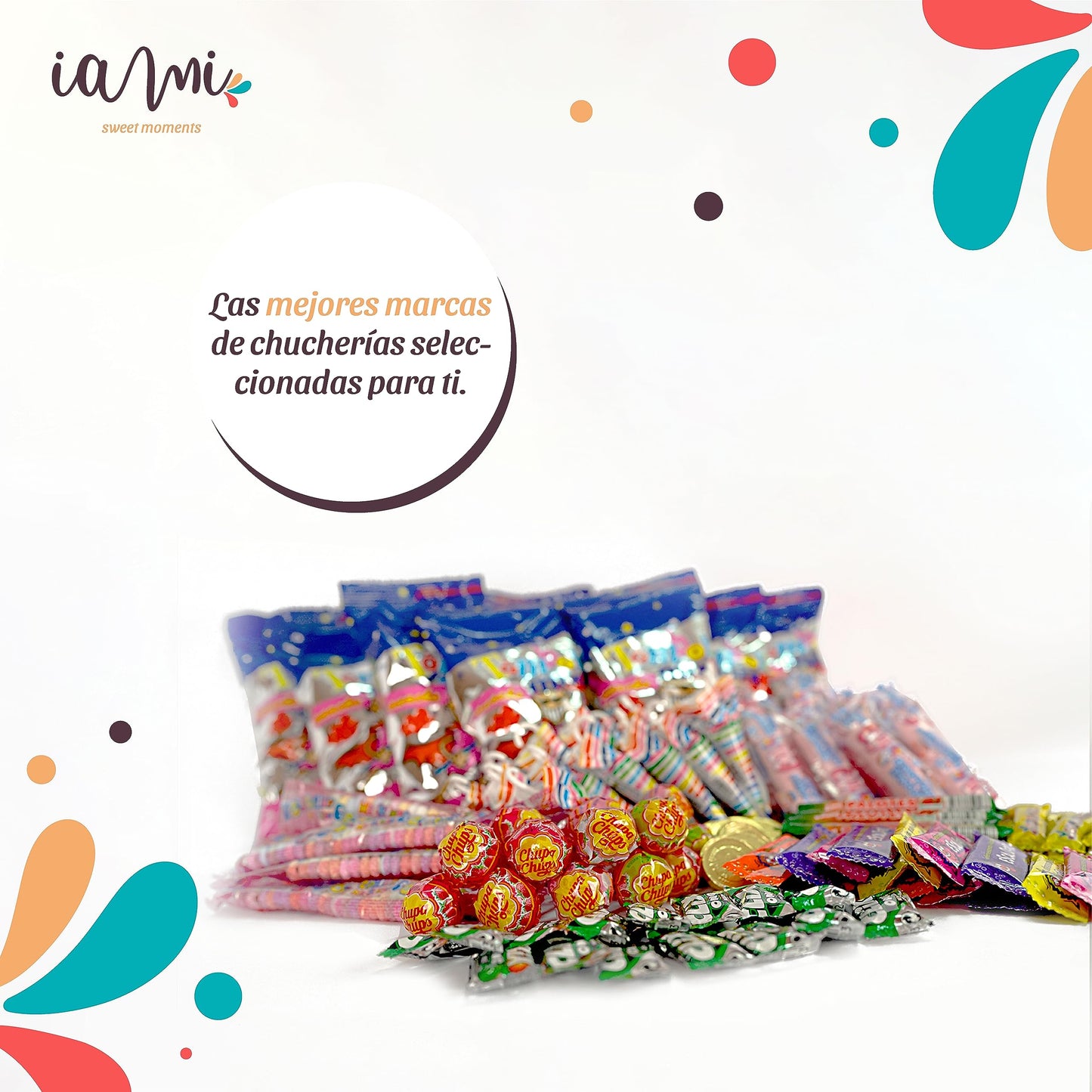 Pack Chuches Premium de 150 Unidades de Chuches para Piéatas, Cumpleaéos, Fiestas Infantiles. Golosinas de Marcas Premium y Envueltas. [IAMI]