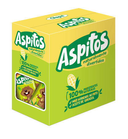 Packs Aspitos. Snack de maíz inflado. Varios sabores y productos.