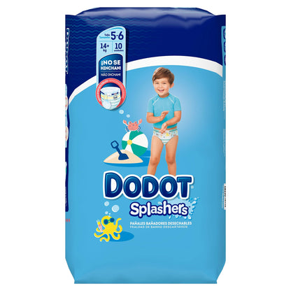 DODOT SPLASHERS T-5/6 +14KG. 10 UDS. BAÑADORES DESECHABLES