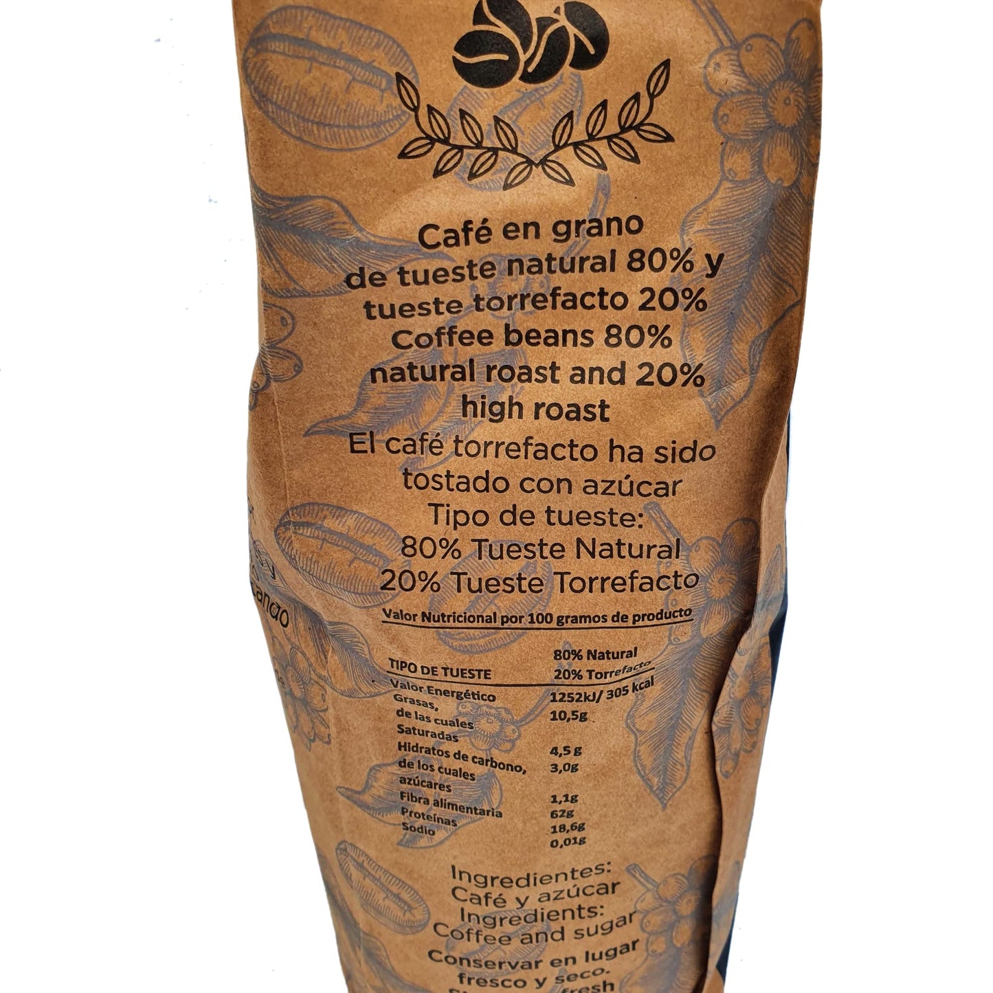 Cafe en Grano Tostado Abbantia Gourmet Edition Kilo - Mezcla 80/20-1 Kg - Café Especialidad Gourmet