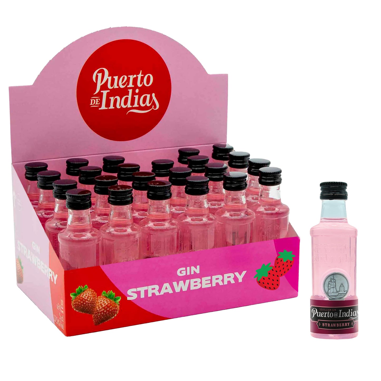 Puerto de Indias – Ginebra de Fresa Premium – Strawberry Premium Gin