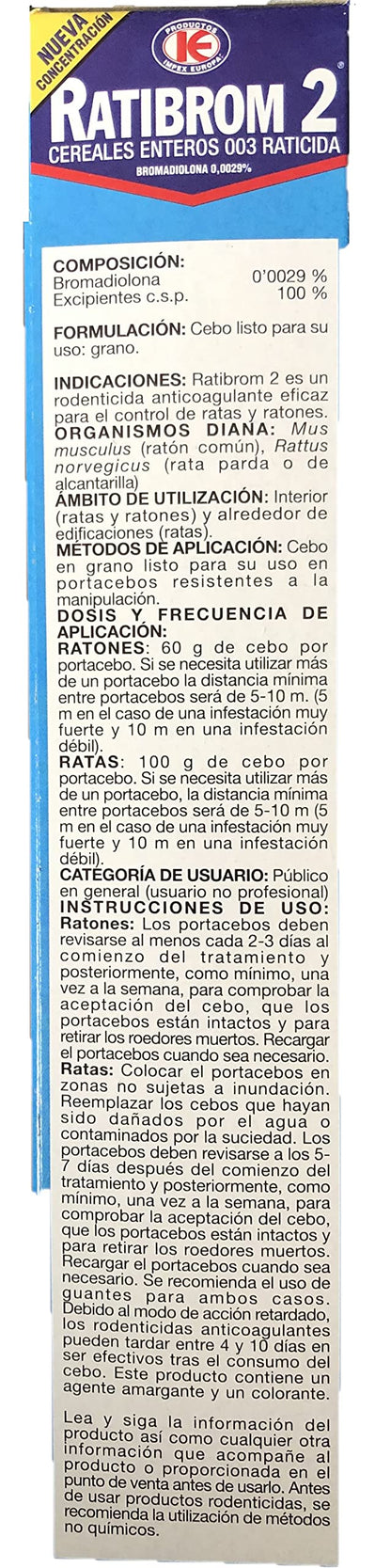 Ratibrom Cereales 150 grs - Raticida en Cereales - Mayor atracción