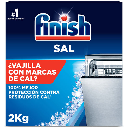 Finish Sal para Lavavajillas, Función Antical, Mayor Rendimiento del Lavaplatos, 12 kg