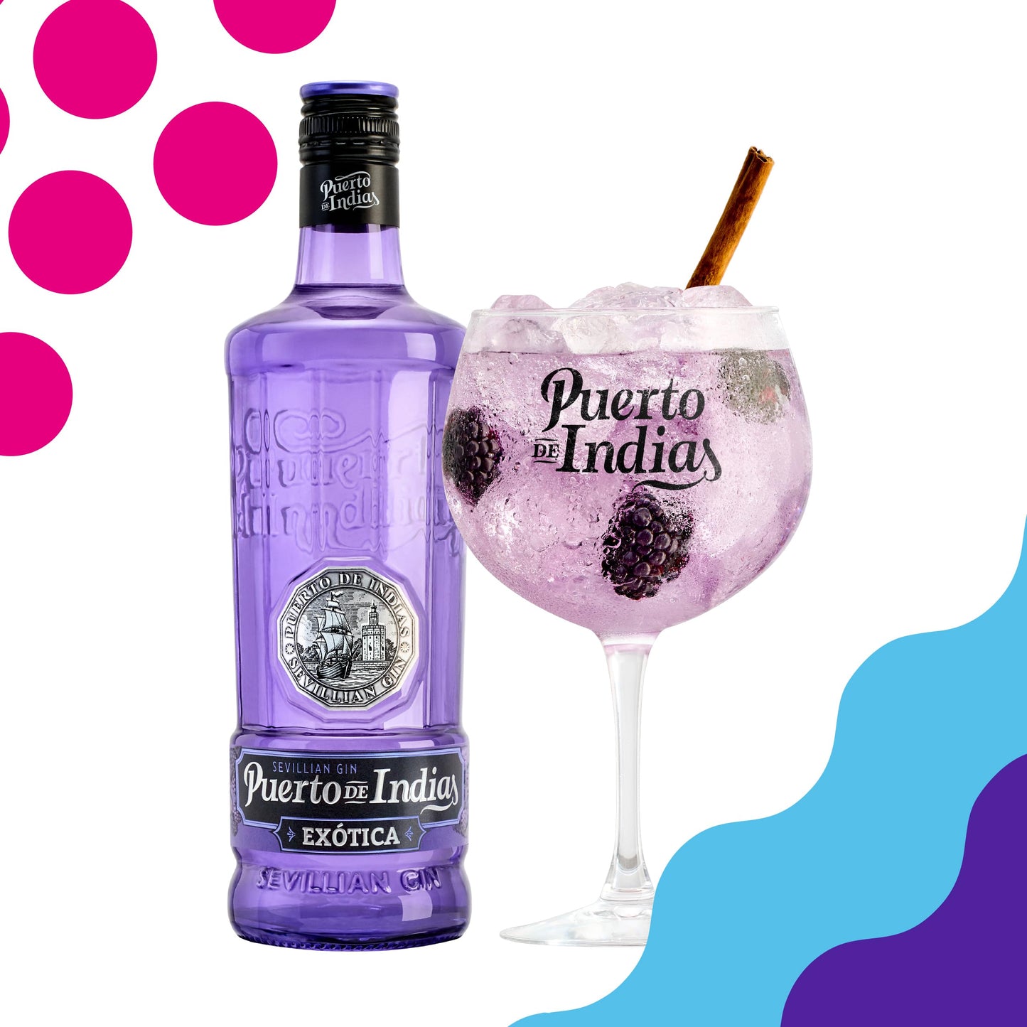 Puerto de Indias – Ginebra de Mora Exotica Premium – Exotic Blackberry Premium Gin