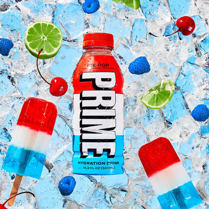 Prime Hydration Drink Sabor "Ice Pop" (paquete de 12)