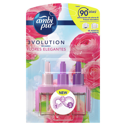 AMBIPUR 3Volution Flores Elegantes Recambio Para Ambientador Eléctrico - 21 ml