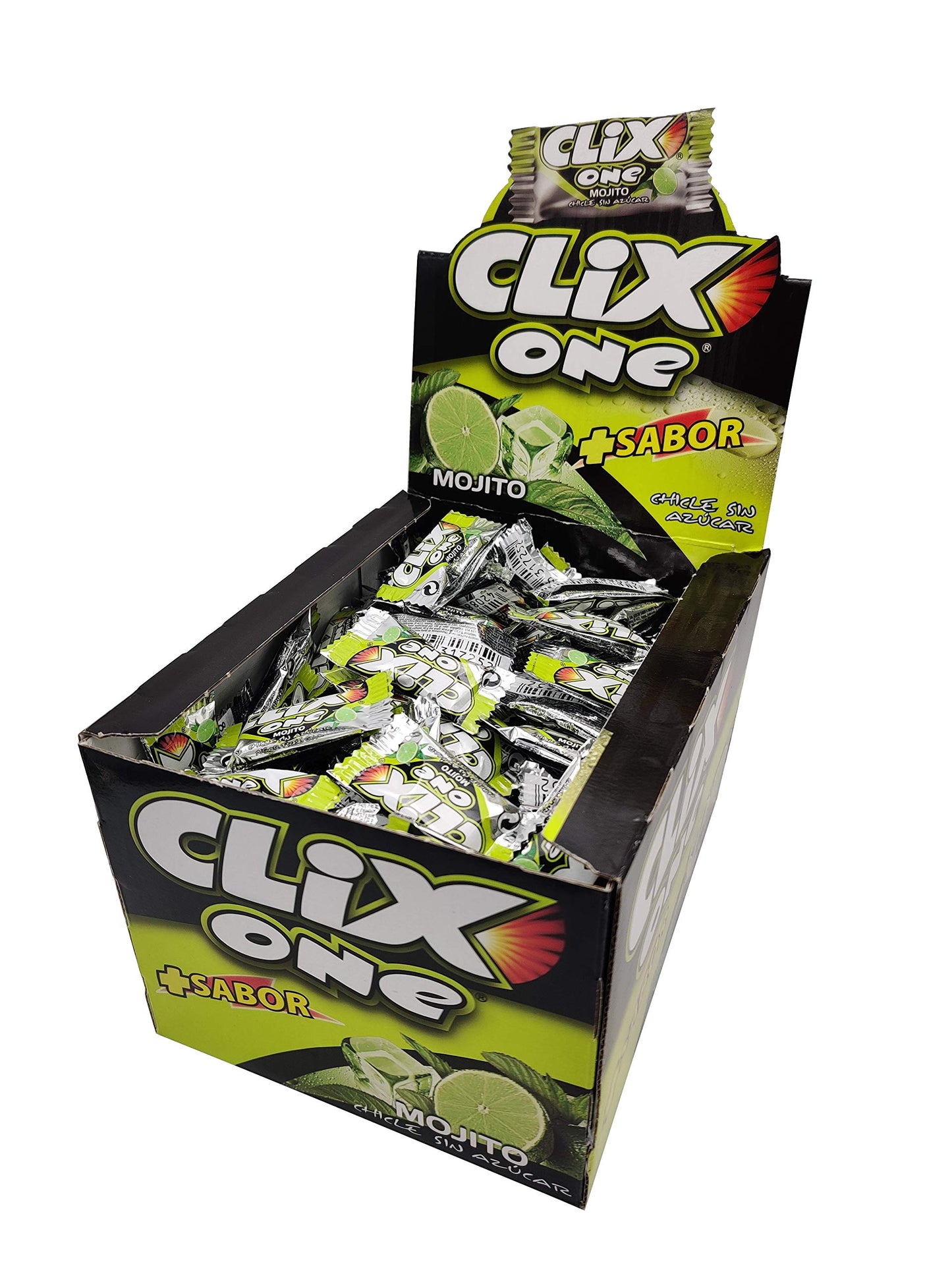 CLIX ONE MOJITO - CHICLE SIN AZéCAR - Caja de 200 unidades