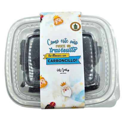 Carbon de Reyes Dulce - 250 gr - Carbon Dulce con Mensaje para "Traviesillos" - SIn Gluten [IAMI]