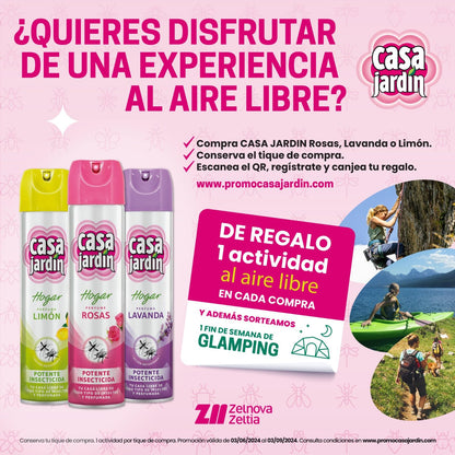 CASA JARDÍN | Insecticida Aerosol Fórmula Eficaz para Espacios Exteriores e Interiores | Eficaz contra Insectos Voladores y Rastreros | Larga Duración