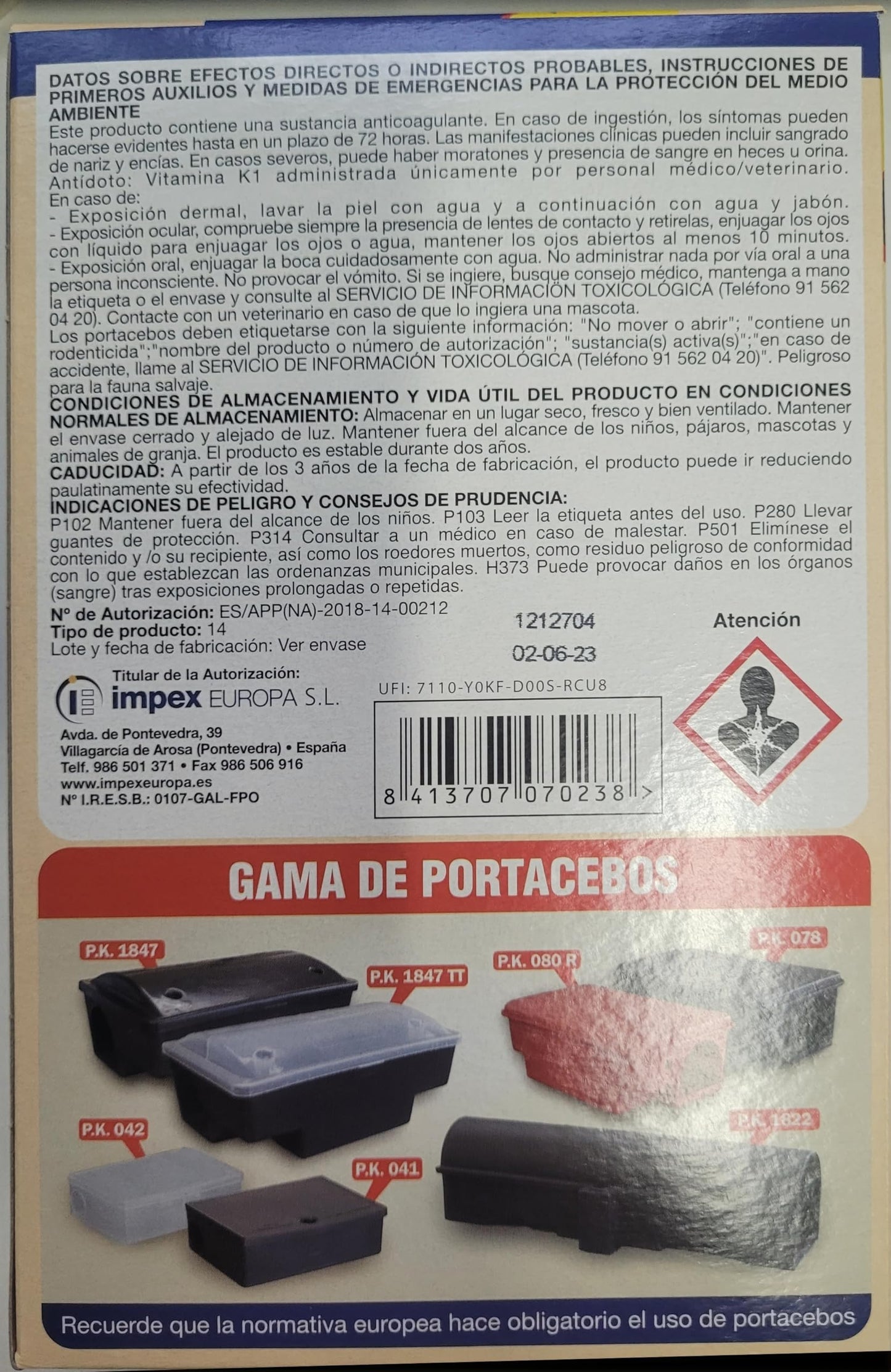 PPeyca Ratibrom 3 Rodenticida en Ovulos 300g - Ratas y Ratones. Listo para Usar, Producto de Impex Europa, Parafina en Ovulos