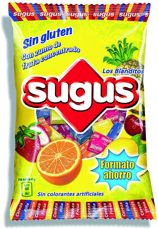 Sugus MEGAPACK de 10Kg de Caramelos Sugus Masticables de sabores - 10x Bolsas de 1KG de Sugus Caramelos Masticables - ENVIO 24/48h