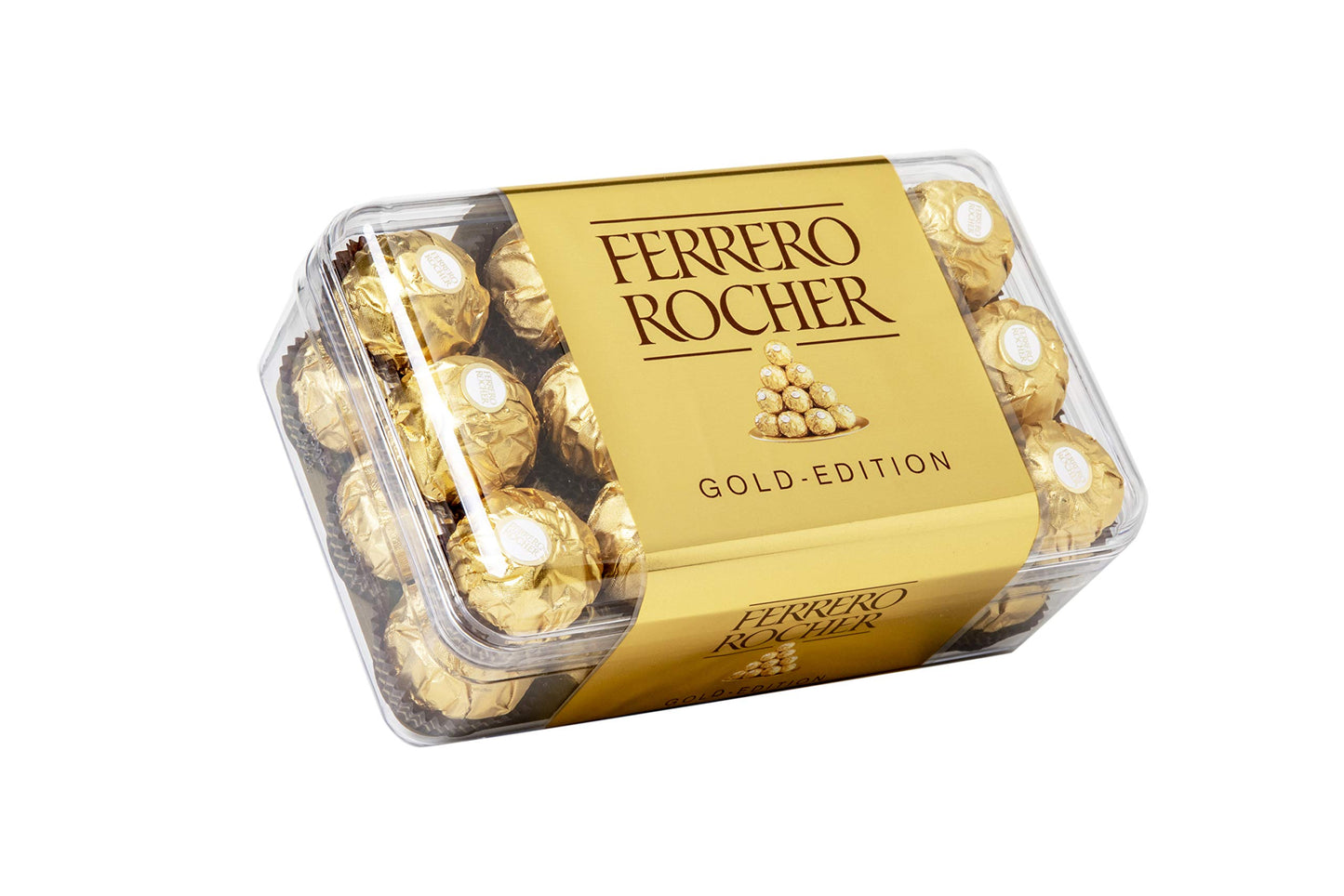 Ferrero Rocher Envoltorio Leche Chocolate y Avellana con Cremoso Relleno, 30-Piezas, 375 g.