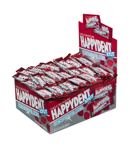 Happydent Chicle sin Azécar con Xilitol Sabor Fresa - Paquete de 200 x 2.20 gr - Total: 440 gr