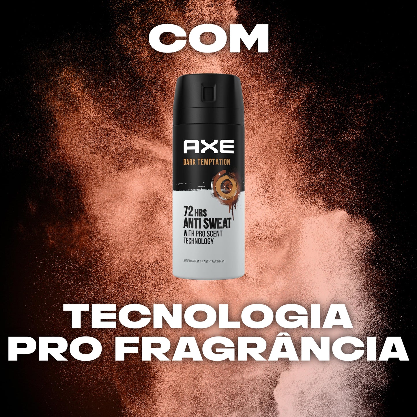 Axe Desodorante para Hombre Antitranspirante Dark Temptation 150ml - Pack de 6 - Aerosol - Fresco