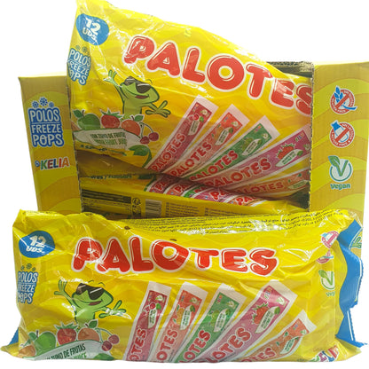 Flash Helado Kelia Palotes - Pack de 180 Polos Congelables | Sabores Variados: Cereza, Naranja, Fresa, Melocotén y Manzana | Apto para Veganos | Ideal para este Verano