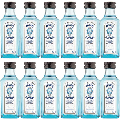 Bombay Sapphire London Dry Gin 5cl Miniature - 12 Pack