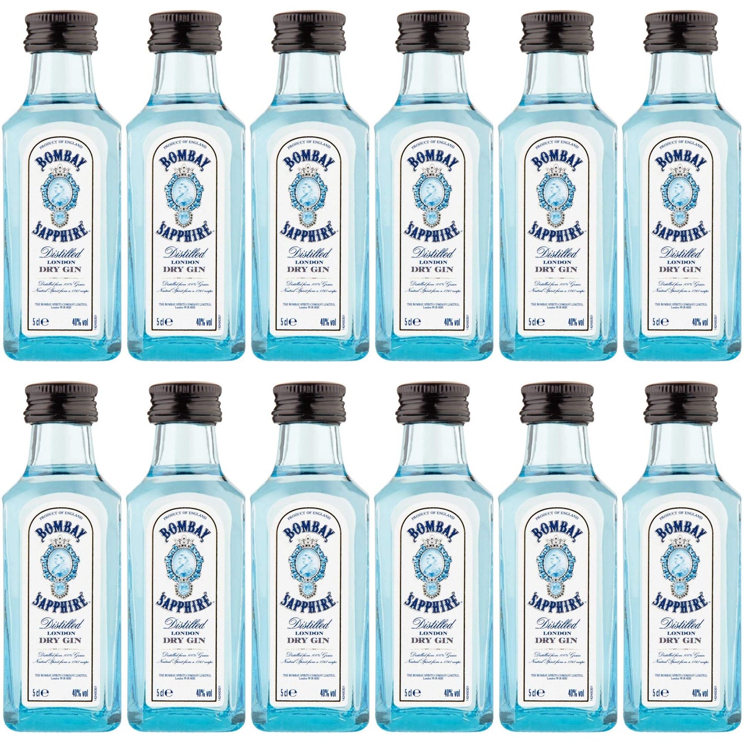 Bombay Sapphire London Dry Gin 5cl Miniature - 12 Pack