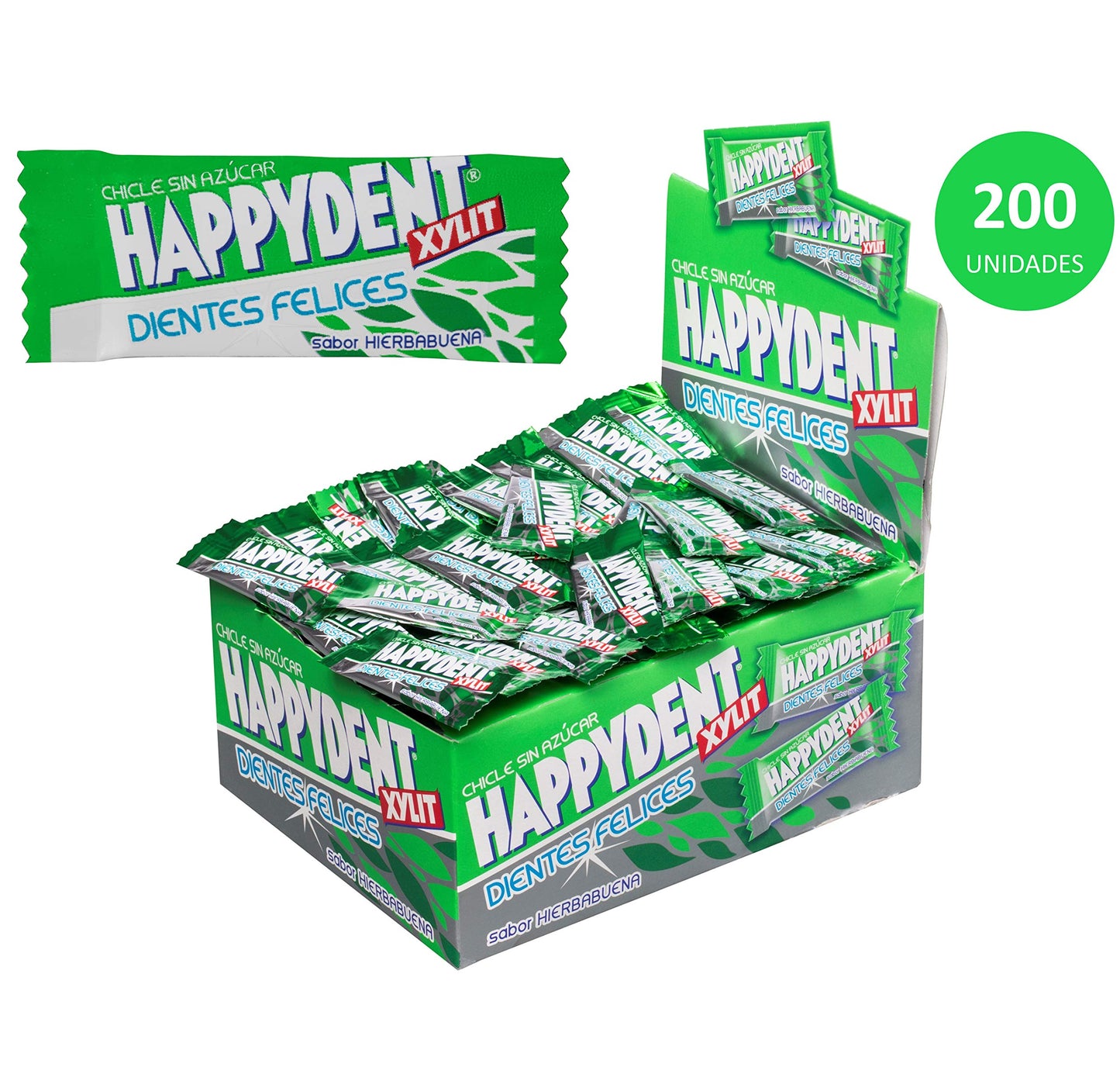 Happydent Sandía, Chicle Sin Azúcar - 200 unidades