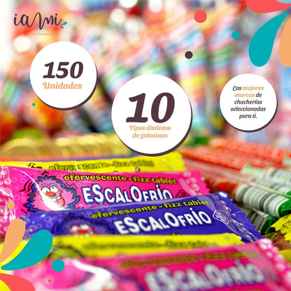 Pack Chuches Premium de 150 Unidades de Chuches para Piéatas, Cumpleaéos, Fiestas Infantiles. Golosinas de Marcas Premium y Envueltas. [IAMI]