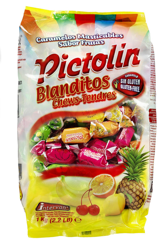 Pictolén Blanditos - Caramelos masticables con sabor a frutas - Bolsa de 1kg