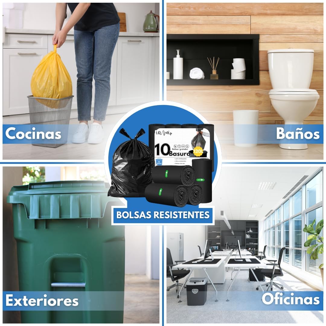 Lote Monedas Kg Bolsas De Basura Negras Extra Fuertes Y Gruesas Ideales Para Residuos 1170076